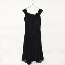 ジュネビビアン Genet Vivien シフォンラメドレス (ブラック)