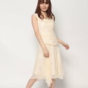 ジュネビビアン Genet Vivien シフォンラメドレス (ベージュ)