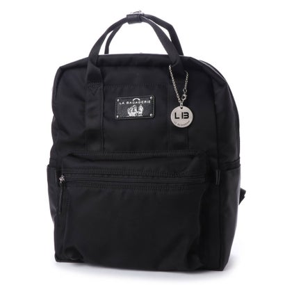 ラ バガジェリー LA BAGAGERIE 10ポケット持ち手付きリュック (BLACK)