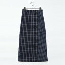 スタイルブロック STYLEBLOCK ウィンドウペンチェック柄切り替えタイトスカート (ネイビー)(4)