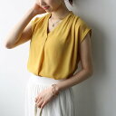 ジーラ GeeRAタックデザインスキッパーブラウス (イエロー)