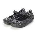 メリッサ melissa MINI MELISSA CAMPANA ZIG ZAG VI BB (BLACK/SILVER GLITTER)