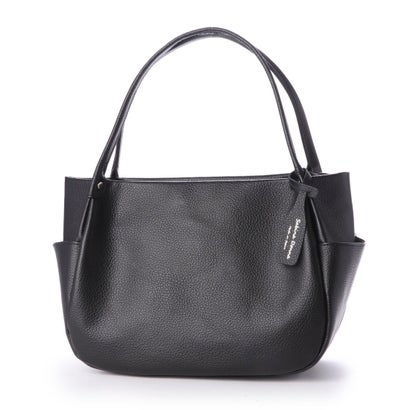 サビーナドンナ Sabina Donna 【日本製】オール牛革 シュリンクレザー 天ファスナー開閉式 軽量 ハンドバッグ （ブラック）