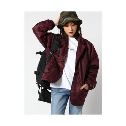 エックスガール アウター レディース X-girl TAILOREDPUFFERJACKET BURGUNDY