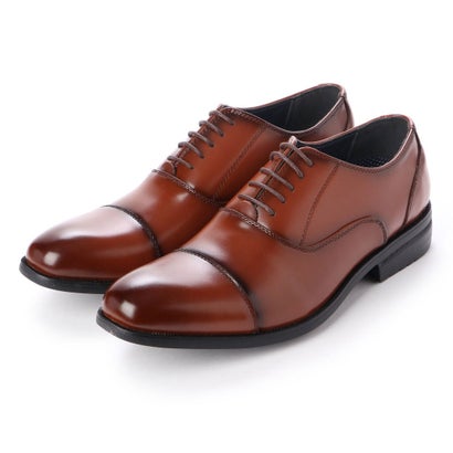 ジョーマリノ JO MARINO 日本製 本革 メンズ ビジネスシューズ 通気性 消臭 衝撃吸収 幅広 軽量 ストレートチップ 内羽根 (ブラウン)