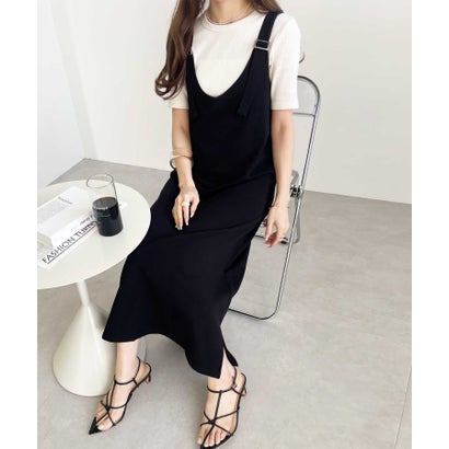 ジーラ GeeRA 上品ジャンパースカート ロング丈 （ワイン）