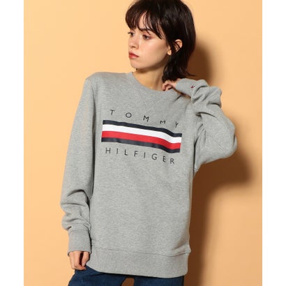 トミー ヒルフィガー TOMMY HILFIGER 【オンライン限定】ロゴスウェット/GLOBAL LOGO CREW （グレー）