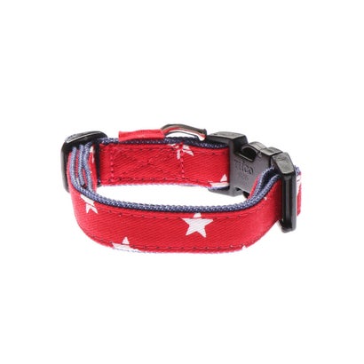 バーディ BIRDIE スターデニムカラー S 小型犬用ワンタッチバックル首輪【返品不可商品】 （レッド）