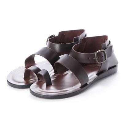 サルヴァトーレロッシ Salvatore Rossi MADE IN ITALY レザーサンダル (ブラウン)