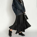 シュベック SVEC アシメトリフレアスカート (ブラック)(4)