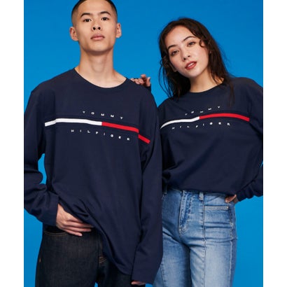 トミー ヒルフィガー TOMMY HILFIGER ロゴ ロング Tシャツ / TINO TEE L/S （ネイビー）