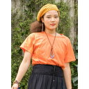 【チャイハネ】yul アシッドウォッシュTシャツ オレンジ(4)