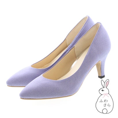 ジェリービーンズ JELLY BEANS ポインテッドプレーンパンプス&lt;ふわさら&gt; 112-9510 （Lブル布）のサムネイル