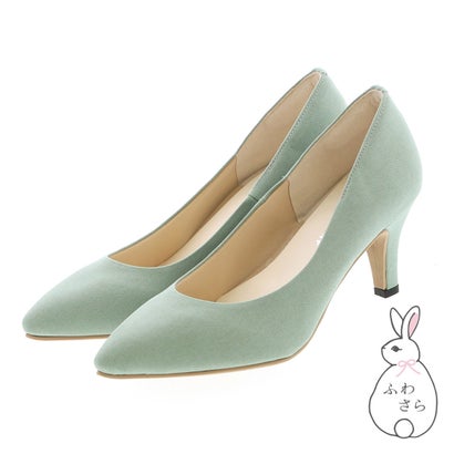 ジェリービーンズ JELLY BEANS ポインテッドプレーンパンプス&lt;ふわさら&gt; 112-9510 （ミント布）のサムネイル