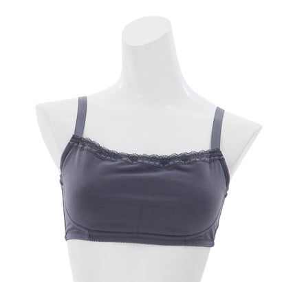 パリーゼ Palissee 【ノンワイヤー】【DEF70-85】大きな胸を小さく見せる綿ベア天竺”ノンワイヤー”ブラ (グレー)