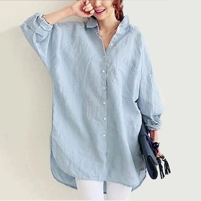 スタイルブロック STYLEBLOCK ロング丈シャツ （ブルー）