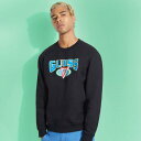 ゲス GUESS GUESS x J BALVIN Logo Crew-Neck Swaet (JET BLACK)
