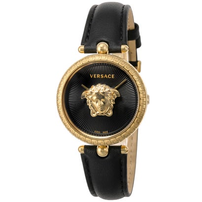 ヴェルサーチェ VERSACE パラッツォ エンパイア レディース 時計 VECQ00118 クォーツ ブラック カーフ革 スイス （ブラック）