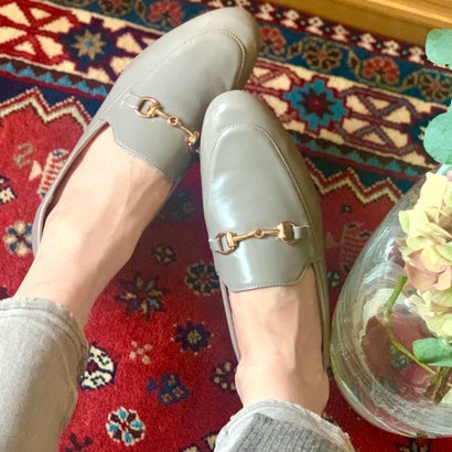 フィン Fin 2WAY本革ビットローファー【低反発スポンジ入り】 (グレー)