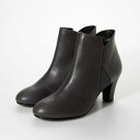 【本革 / 日本製】 バークレー BARCLAY プレーンスタイル 太ヒール ショートブーツ (DGY)