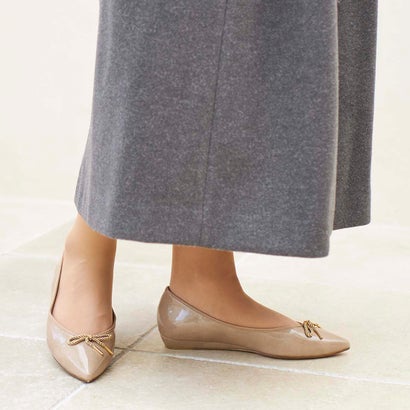 モード エ ジャコモ MODE ET JACOMO 【全天候対応】リボンバレエシューズ (ベージュエナメル)