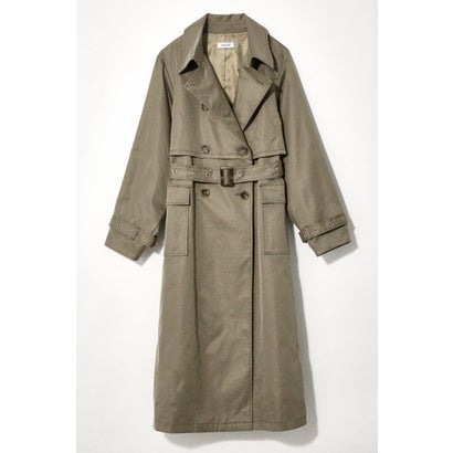 STITCH TRENCH COAT L/BRN1...