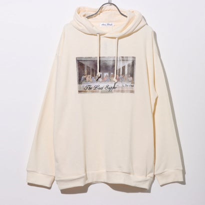 スタイルブロック STYLEBLOCK 裏毛アートプリントビッグパーカー （最後の晩餐ホワイト）