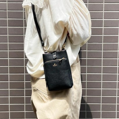 ペレボルサ PELLE BORSA 「レネットグッズ」ショルダーバッグ （ブラック）日本製