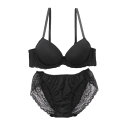 パリーゼ Palissee 【GHカップ】無地ツーウェイ3/4モールドカップブラ&ショーツ【返品不可商品】 (ブラック)