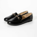 エンジェルフィット Angel FiT レディース フラットパンプス ラウンドトゥ バレエシューズ af_20443 (BLACK SMOOTH) (ブラック-...