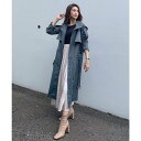 ルイルエブティック RUIRUE BOUTIQUE 2way 撥水 | フードロングトレンチコート | レディース アウター 羽織 体型カバー 保温 暖かい 軽量 ドルマンスリーブ トレンチコート ライトアウター フレ
