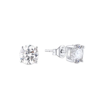 ミーティアニューヨーク METEOR NEW YORK 4ct (2ct * 2) 1粒スタッドピアス 『VENUS』（プラチナ (ロジウム) コーティング）【返品不可】