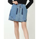 デシグアル Desigual スカート半 DENIM PATCH (ブルー)