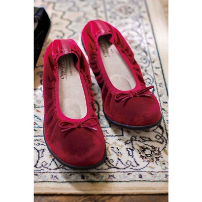 リブ イン コンフォート Live in comfort 上品ベロアくにゃっプス（R） （ルージュレッド）のサムネイル