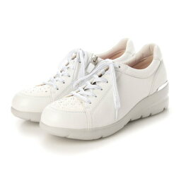 フィットジョイ FITJOY 軽量 6 eyelet スニーカー （WHT/GRY）