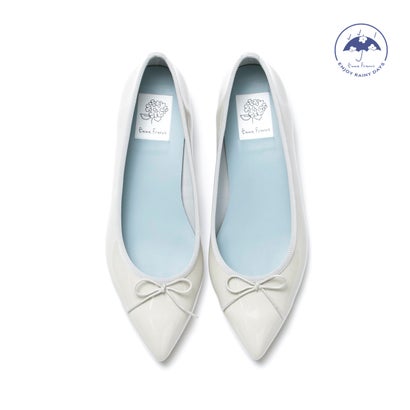 【レイン対応】エマ フランシス Emma Francis フラットバレエシューズ (グレー エナメル)