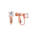 ミーティアニューヨーク METEOR NEW YORK 2ct(1ct * 2) 1粒スタッドイヤリング 『VENUS』 【返品不可商品】 (18金ピンクゴールドコーティング)