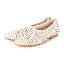 ウーヴン WOVEN メッシュフラットパンプス armadillo-wh （WHITE）