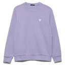 QX GUESS Unisex Small Triangle Logo Sweat iLIGHT VIOLETj