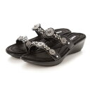 ミネトンカ サンダル レディース ミネトンカ MINNETONKA ウエッジソールサンダル bocaslide2-5694001-bl （BLACK）