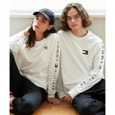 トミー ヒルフィガー TOMMY HILFIGER フレンチテリー ロゴ ロングスリーブスウェット （ホワイト）