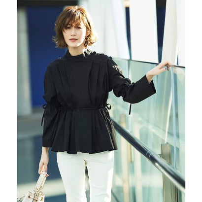 ルイルエブティック RUIRUE BOUTIQUE サイドリボンペプラムシャツ （ブラック）のサムネイル