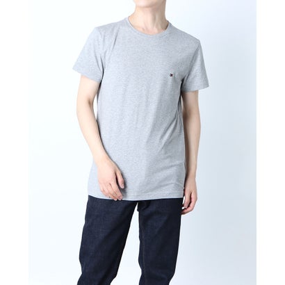 トミー ヒルフィガー TOMMY HILFIGER CORE STRETCH SLIM CNECK TEE （グレー）