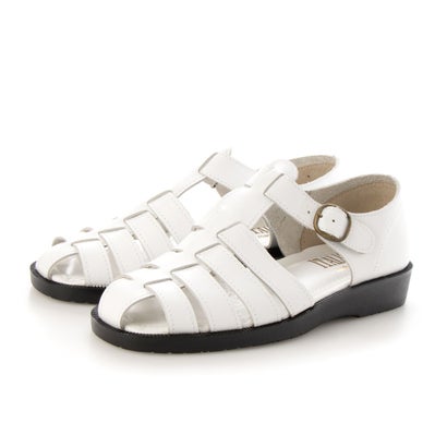 イタリコ ITALICO 本革 レザー メッシュカジュアルシューズ ドライビング メッシュサンダル （ホワイト）