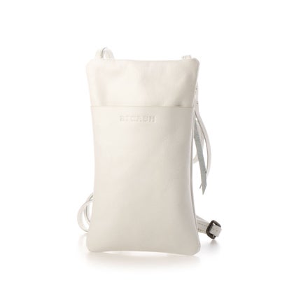ビカーシ BICASH レザーモバイルバッグ （WHITE）