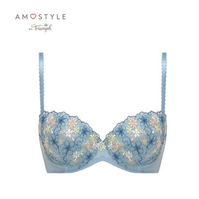 アモスタイル バイ トリンプ AMOSTYLE BY Triumph デイジーガーデン 1336 夢みるブラ E-Fカップ (ライトブルー)