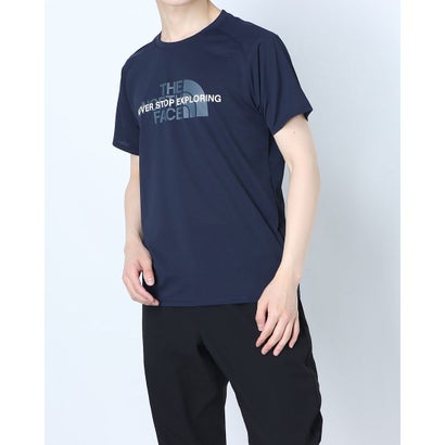 楽天LOCOMALL（ロコンド公式ストア）ザ ノース フェイス THE NORTH FACE メンズ 陸上/ランニング 半袖Tシャツ S/S Ampere Crew（ショートスリーブアンペアクルー） NT12083 （ネイビー）