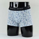 エポカ ウォモ EPOCA UOMO 前開きプリントボクサー【返品不可商品】 （サックス）