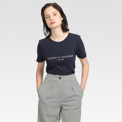 トミー ヒルフィガー TOMMY HILFIGER ベーシックロゴTシャツ （ネイビー）