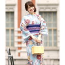 プールヴー PourVous \2021年4種類から選べる大人3点セット/【レディース浴衣+半巾帯+下駄】シンプル レトロモダン (yukatasetI 華格子...